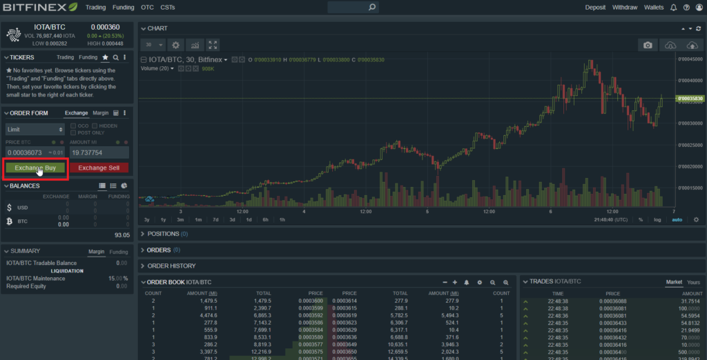 Bitcoins en IOTA - 03 - Effectuer conversion